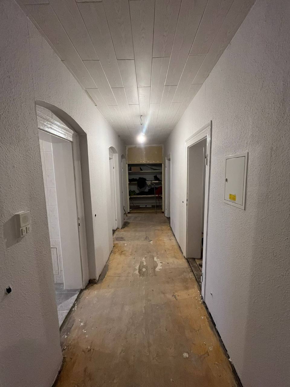 Wohnungsflur während der Vorbereitung